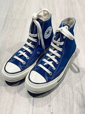 Converse Chuck Taylor 70 All Star High Top Blue Canvas Sneakers Women 6.5